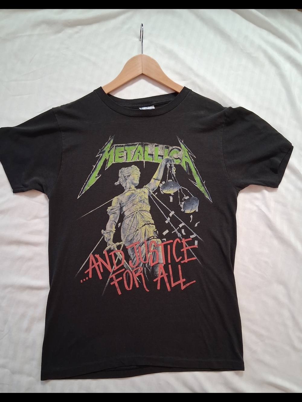 Vtg. 1988 Metallica Tour Men’s Black Graphic Tee - '...And Justice For All'